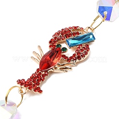 Alloy Rhinestones & Glass Charm Suncatchers&nbsp;HJEW-E013-01G-H