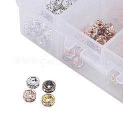 Brass Rhinestone Spacer Beads&nbsp;RB-JP0002-02