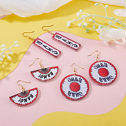 3 Pairs 3 Styles Acrylic Dangle Earrings&nbsp;EJEW-TA0001-75