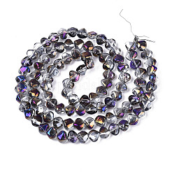 Electroplate Transparent Glass Beads Strands&nbsp;EGLA-N017-05A-A08