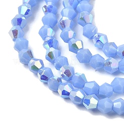 AB Color Plated Opaque Glass Beads Strands&nbsp;GLAA-G127-02D