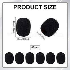 60Pcs Mini Microphone Sponge Sleeve&nbsp;AJEW-ME0001-37