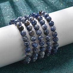 Natural Blue Spot Jasper Beaded Stretch Bracelets&nbsp;BJEW-Q692-35-8mm