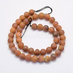 Electroplate Natural Druzy Agate Beads Strands&nbsp;G-G708-8mm-M
