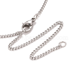 Brass Human Hug Pendant Necklace with 201 Stainless Steel Curb Chains for Women&nbsp;NJEW-I114-01B