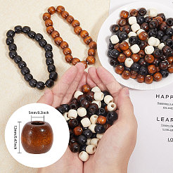 400Pcs 4 Colors Wood European Beads&nbsp;WOOD-GL0001-15