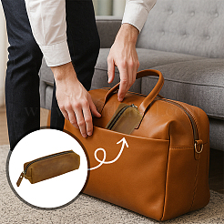 Cowhide Pen Case&nbsp;OFST-WH0004-053B