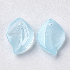 Transparent Spray Painted Glass Pendants&nbsp;GLAA-S054-001A-02