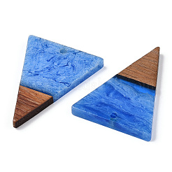 Transparent Resin & Walnut Wood Pendants&nbsp;RESI-ZX017-40