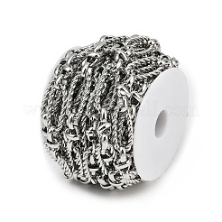 304 Stainless Steel Twist Oval Link Chains&nbsp;CHS-C017-08P