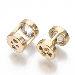 Brass Cubic Zirconia Charms&nbsp;KK-S356-067C-NF