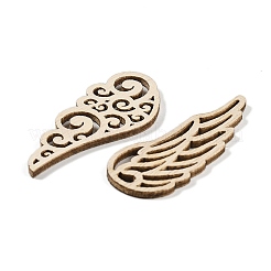 100Pcs Hollow Wooden Pieces&nbsp;WOOD-XCP0001-89