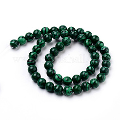 Synthetic Malachite Bead Strands&nbsp;G-Q462-57-8mm