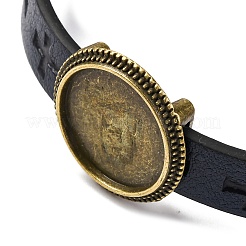 Hollow Cross PU Leather Bracelet Making&nbsp;MAK-I020-01D