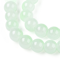Baking Paint Imitation Jade Glass Round Bead Strands&nbsp;X1-DGLA-N003-8mm-02-1