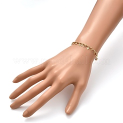 Lightning Bolt Brass Charm Bracelets&nbsp;BJEW-JB06650-01