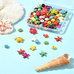 100Pcs 6 Styles Synthetic Turquoise Beads Sets&nbsp;TURQ-FS0001-05