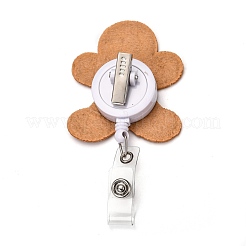 Christmas Gingerbread Man Felt & ABS Plastic Badge Reel&nbsp;AJEW-I053-04