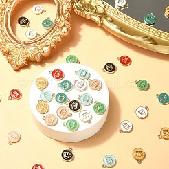 45Pcs 9 Colors Alloy Enamel Charms&nbsp;ENAM-CJ0004-56