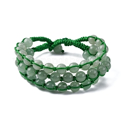Natural Green Aventurine Round Beaded Multi-strand Bracelets for Men Women&nbsp;BJEW-G743-02D