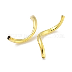 Brass Twist Tube Beads&nbsp;KK-B120-02A-G