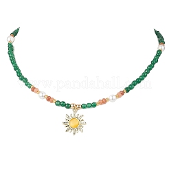 White Jade Jewerly Sets&nbsp;SJEW-JS01338-02