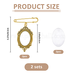 4Pcs Iron Brooch&nbsp;JEWB-FH00032