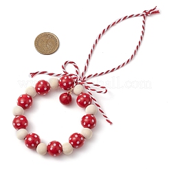 Wreath Wood Beads Pendant Decorations&nbsp;HJEW-TA00302