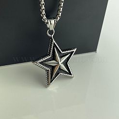 Stylish 304 Stainless Steel Punk Star Unisex Pendant Necklace&nbsp;MI2754