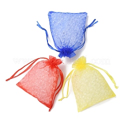 20Pcs 10 Colors Rectangle Organza Drawstring Bags&nbsp;CON-YW0001-31A