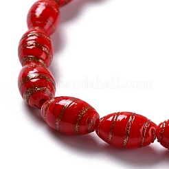 Handmade Gold Sand Lampwork Beads&nbsp;LAMP-F020-35G