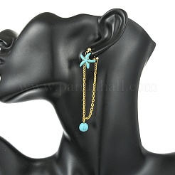 304 Stainless Steel Dangle Stud Earrings for Women&nbsp;EJEW-JE07233-02