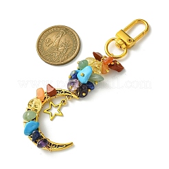 Synthetic & Natural Mixed Gemstone Pendant Decorations&nbsp;HJEW-JM01853-01