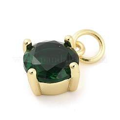 Brass Glass Pendants&nbsp;KK-H527-14G-02