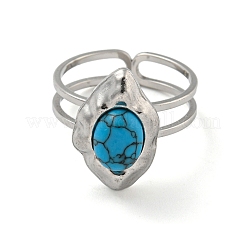 304 Stainless Steel Open Cuff Rings&nbsp;STAS-Z060-02P