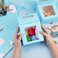 Paper Gift Storage Boxes with Visible Window&nbsp;CON-WH0110-003B-01