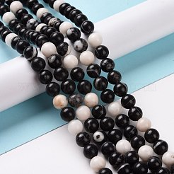 Natural Zebra Jasper Beads Strands&nbsp;G-E072-01B