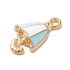 Alloy Enamel Pendant Rhinestone Settings&nbsp;ENAM-E064-24KCG-01