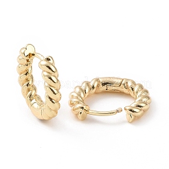 Brass Twist Rope Hoop Earrings for Women&nbsp;EJEW-A083-17G