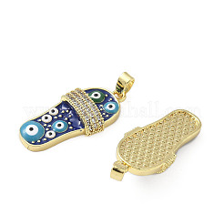 Brass Micro Pave Cubic Zirconia Pendants&nbsp;KK-H076-12G
