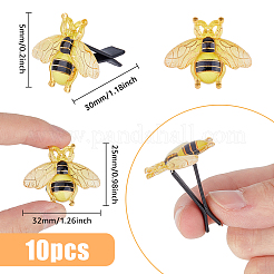 Bee Opaque Resin Car Air Vent Clips&nbsp;AJEW-AB00035