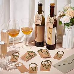 Paper Wine Glass Label&nbsp;AJEW-WH0009-98