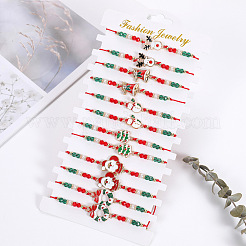 Christmas Alloy Enamel Pendant Link Bracelets&nbsp;FS-WG9F6E2-01