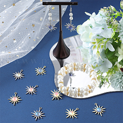 24Pcs 6 Styles Rack Plating Alloy Pendants&nbsp;FIND-SC0005-41