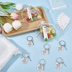 12Pcs Stainless Steel Keychains&nbsp;KEYC-BM0001-07P