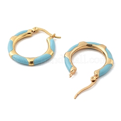 201 Stainless Steel Enamel Earrings Hoop Earrings&nbsp;LP9659-5