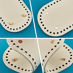 6Pcs 6 Style Flat Round PU Leather Knitting Crochet Bags Nail Bottom Shaper Pad&nbsp;DIY-PH0021-06A