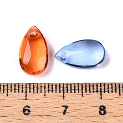 Gradient Color Baking Paint Transparent Glass Beads&nbsp;DGLA-N005-07