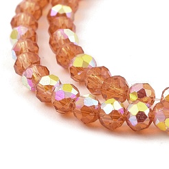 Baking Paint Transparent Glass Beads Strands&nbsp;DGLA-A034-J6mm-B