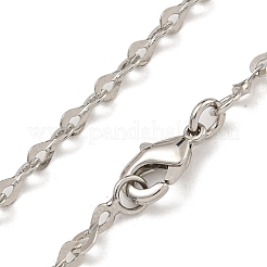 Brass Heart Link Chain Necklaces for Women&nbsp;NJEW-U011-10P